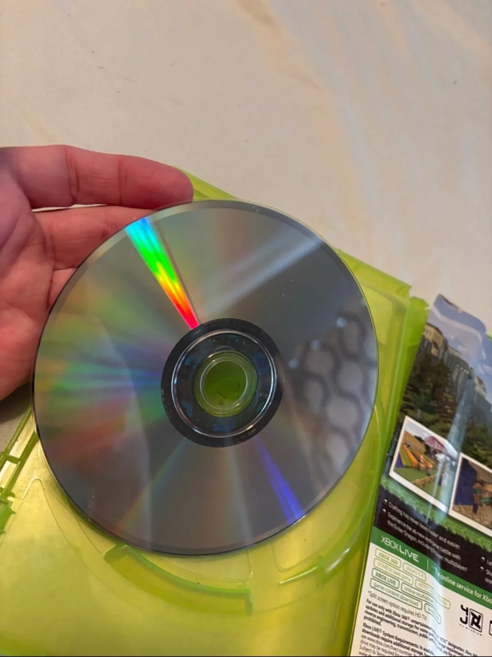 Microsoft Xbox 360 Minecraft mojang dolby digital rated E disc & case